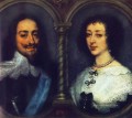 CharlesI von England und Henrietta von Frankreich Barock Hofmaler Anthony van Dyck